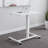 28 x 19" White Standup Sitdown Table with Adjustable Height 28 to 45 inches with Locking Wheels