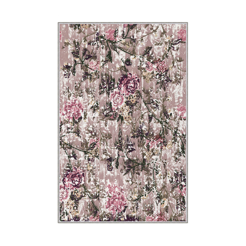 Antibacterial Hall Carpet (2.6 x 6.6 Ft) | 100% Polyester, 0.4 in Pile Height | Non-Slip PVC Dot Underside, Machine Washable | 3D Digital Printing, Durable & Stylish for Entryways, Living Rooms & More