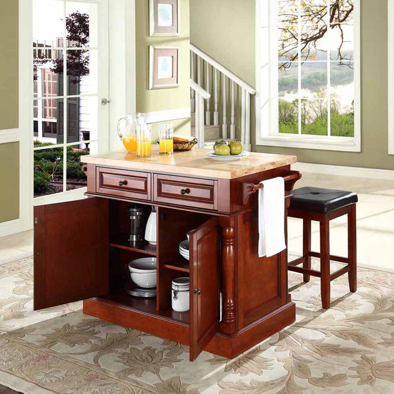 Diamondback Kitchen Island Set, Classic Cherry