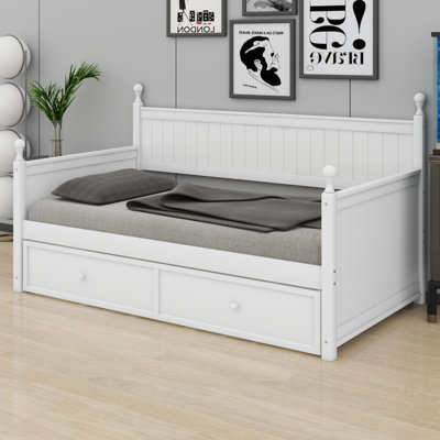 Classic Wood Daybed with Trundle Bed