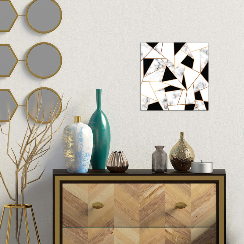 Marble Mosaic - Wrapped Canvas Print, 45.72 cm H x 45.72 cm W x 3.175 cm D