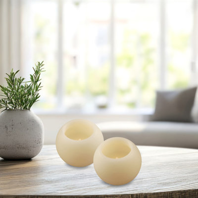 Battery Operated Round Wax LED Candles