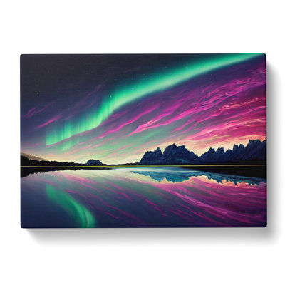 Exceptional Northern Lights - Wrapped Canvas Print