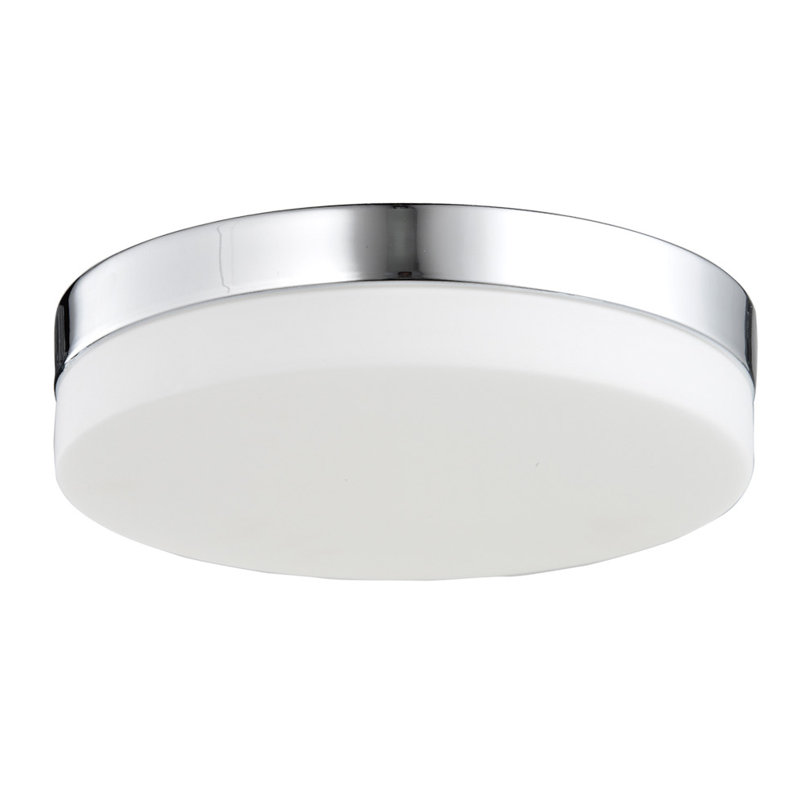 Johnston LED Flush Mount, Chrome, 2.5" H x 6" W x 6" D