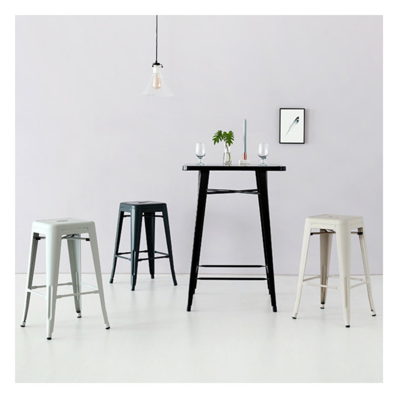 Tabouret de bar Shanitaortia, Blanc, Tabouret de comptoir (siège d'une hauteur de 26 p