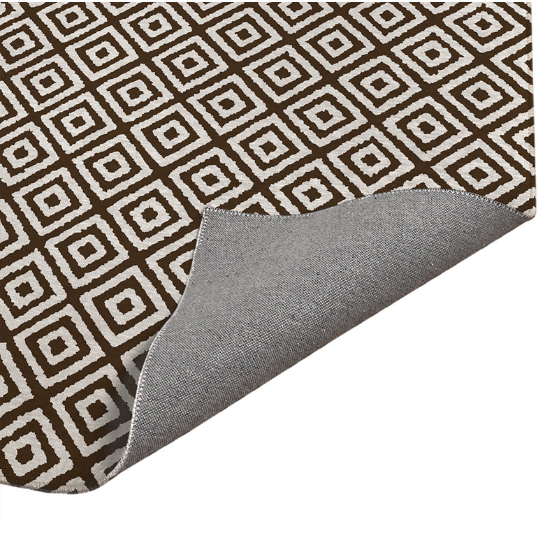 Tapis de cuisine Ikat, Rectangulaire 2 pi x 3 pi, Brun moka