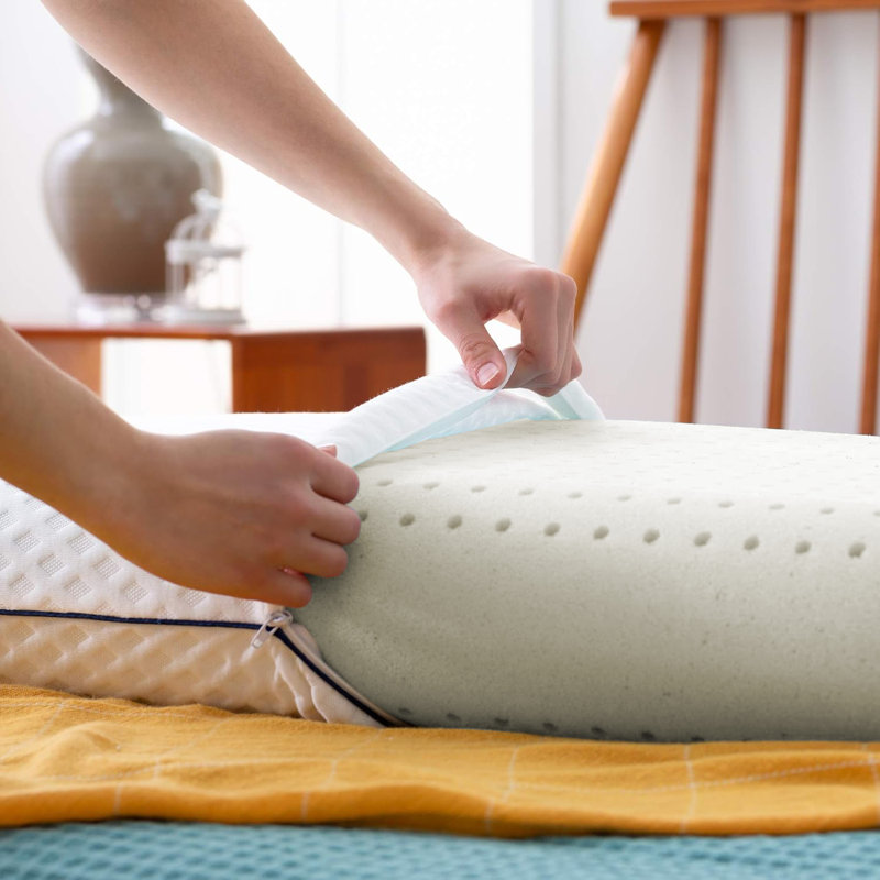 Memory Foam Medium Cooling Pillow, White