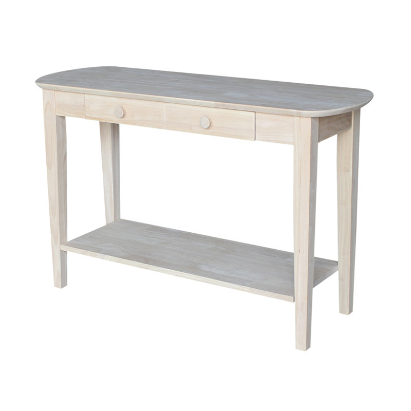 Manatuto 46'' Unfinished Solid Wood Console Table