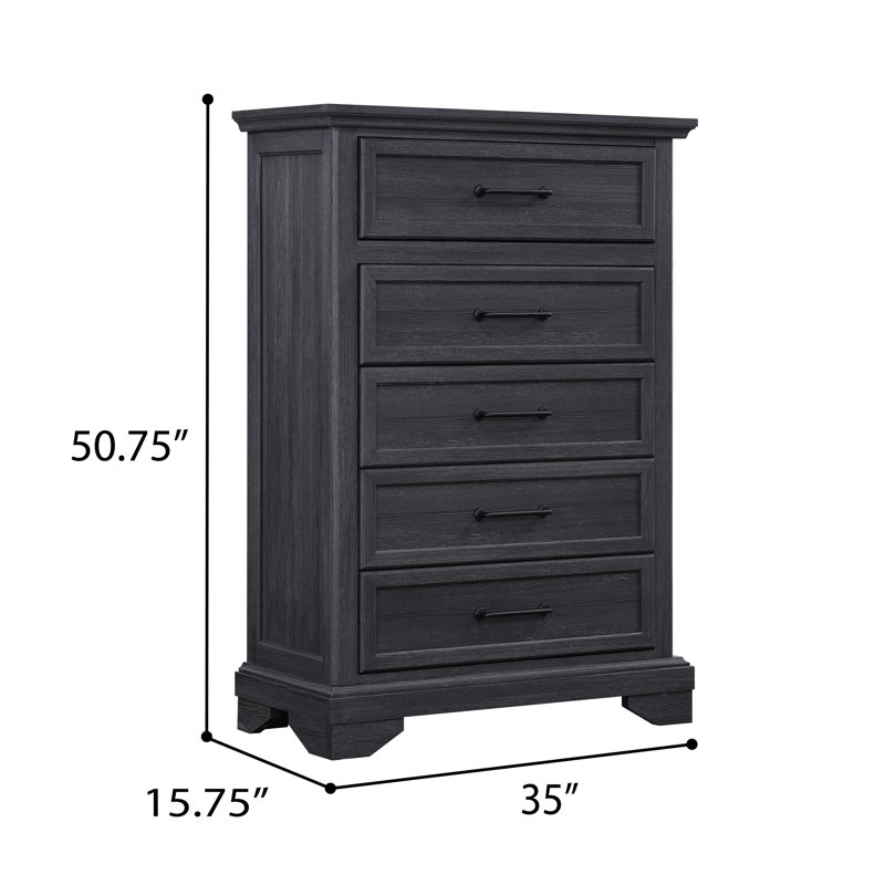 Ensemble de chambre à coucher 4 pièces avec deux tables de chevet, commode et grand lit, 4 Pcs: Bed, Chest, 2 Nightstands