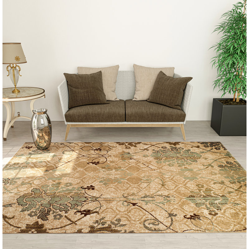 Adelayda Wool Patchwork Indoor / Outdoor Rug, Rectangle 5' x 8'