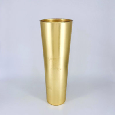 IRIS Solid Gilded Glass Taper Vase