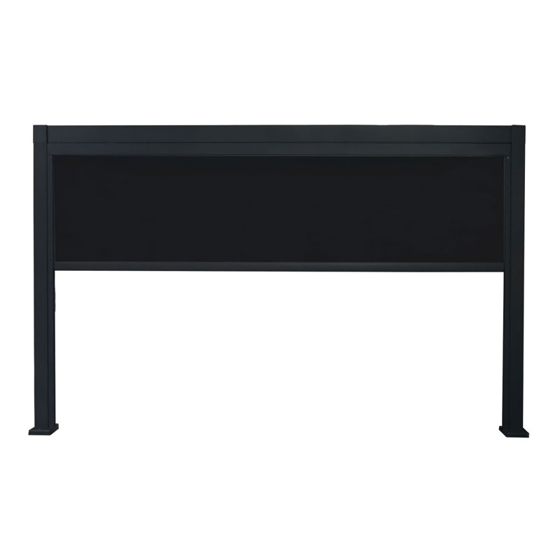 Panneau latéral Luméa & Mélia en polyester enduit de PVC - 10 pi - noir, H 109 po x l 4 po x P 88,5 po