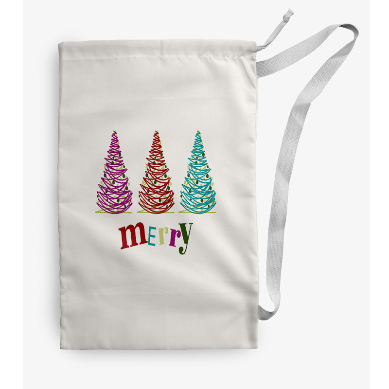 Sac à linge Merry Trees Christmas, Moyen (H 36 po x l 28 po)
