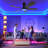 42" 5 - Blade  Dimmable RGB Reversible LED Ceiling Fan with Light Kit and Remote Control