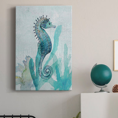 Hippocampe I, toile tendue avec châssis de qualité supérieure, prête à être accrochée