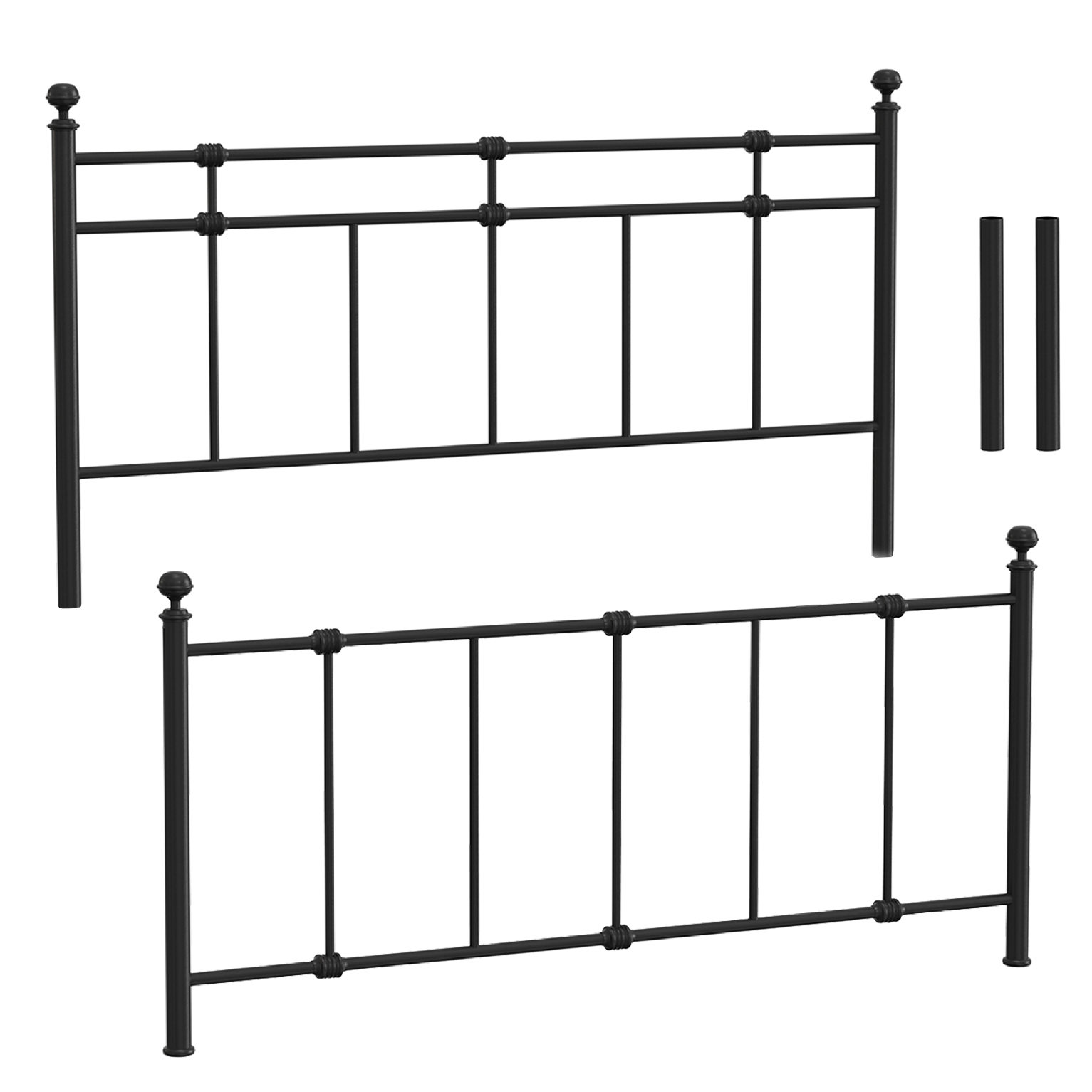 Laurel Foundry Modern Farmhouse Keiran Steel Metal Spindle Headboard