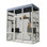 Maison pour chat d'extérieur de 70 po, grande cage pour chat résistante aux intempéries avec accès sans rendez-vous, plateforme de fenêtre et boîte de repos pour enclos pour chats multiples