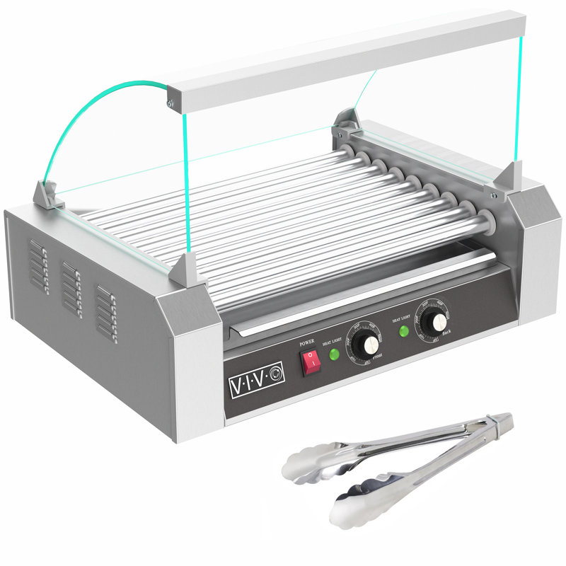 Vivo Electric Hot Dog With Cover, 15.9" H x 22.8" L x 16.1" D