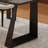 Black Rectangular Solid Wood+Iron desk-109306599