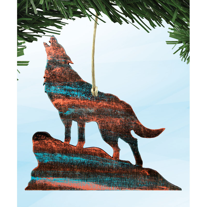 5'' Wood Animals Holiday Shaped Ornament