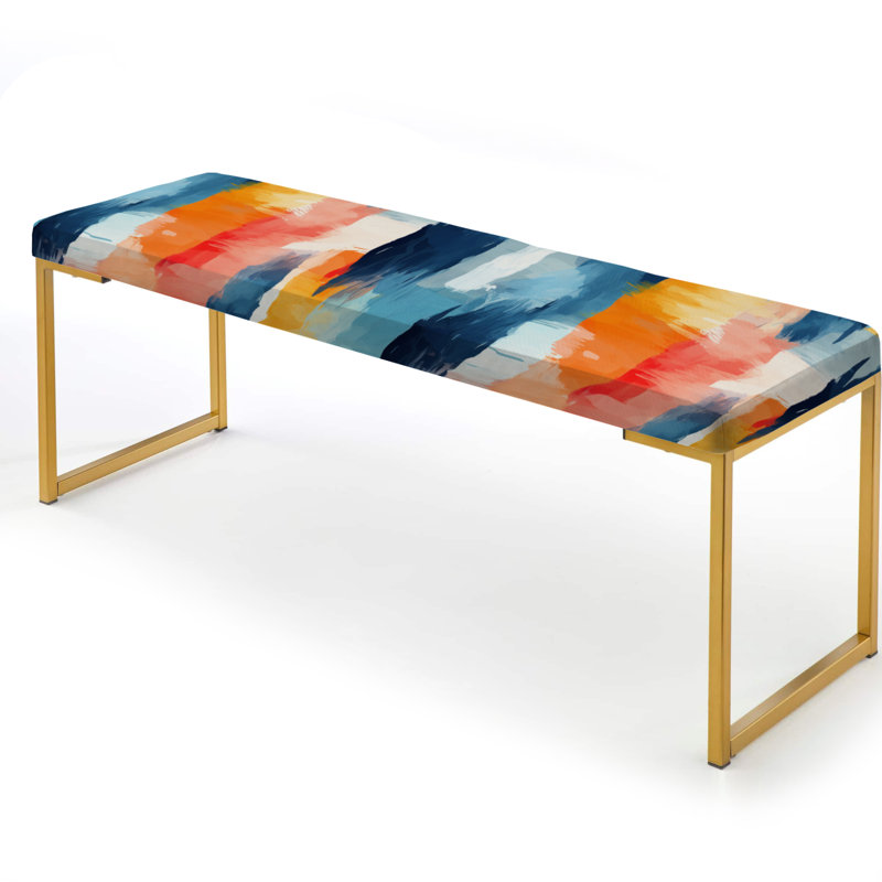 Banc rayé bleu artistique rayé Explosion