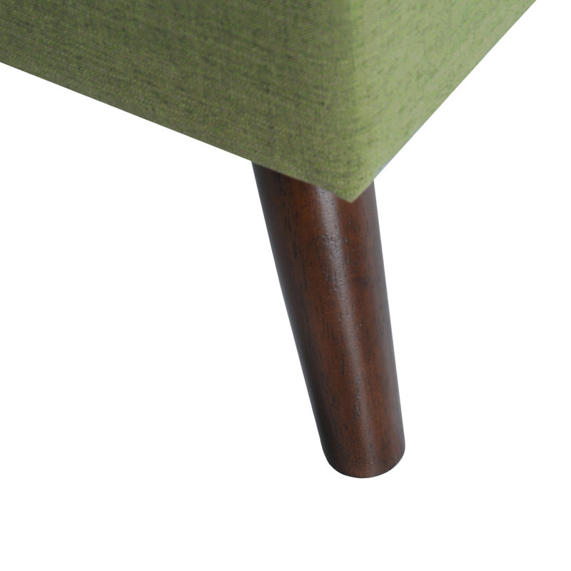 Banc de rangement à couvercle rabattable Ataru, Tissé vert olive