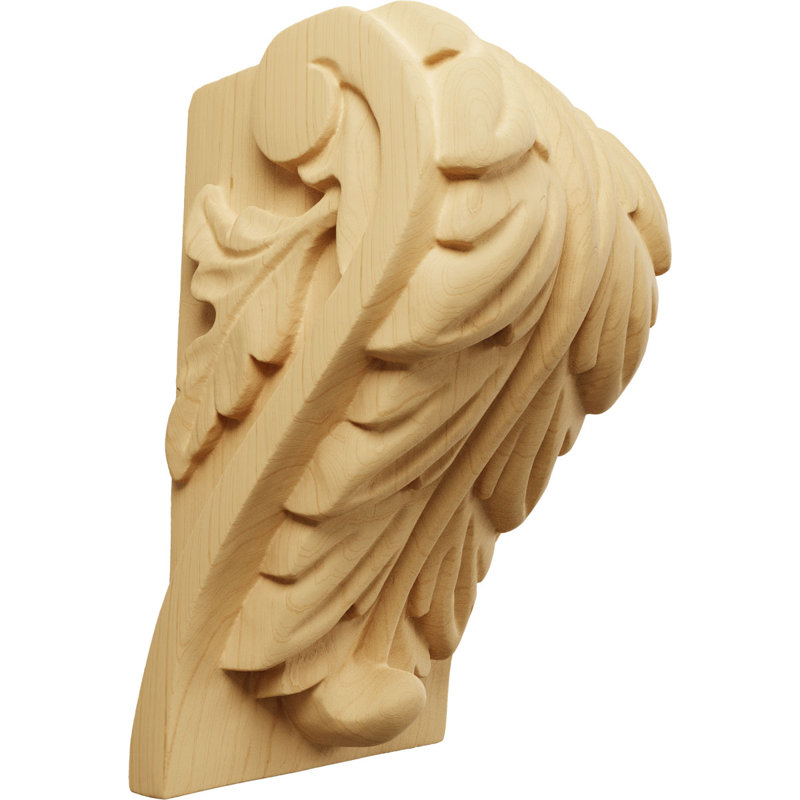 Support en bois / corbeau, Aulne, L 2,5 po x H 4 po x P 2,25 po