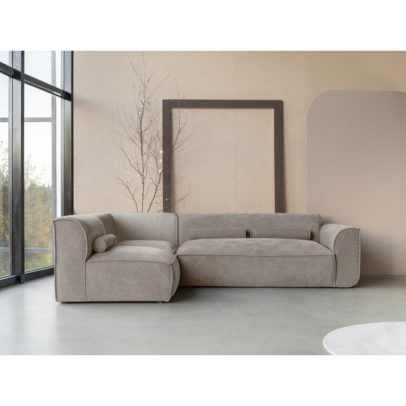 Flex Felix 6 Seater Corner Sofa , Dark Beige, Left Hand Facing