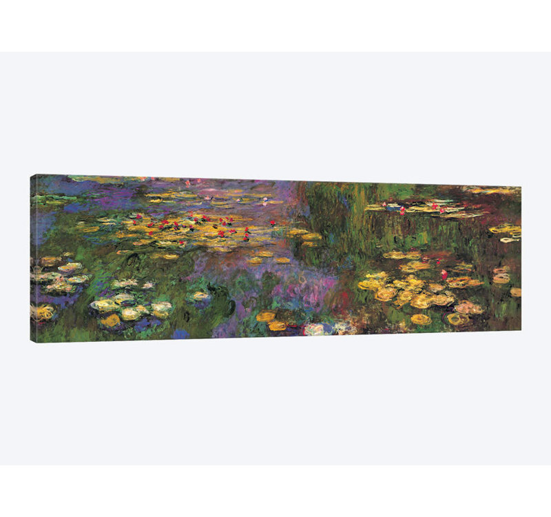 "Nymphéas" par Claude Monet - impression sur toile, H 16 po x l 48 po x P 1,5 po, Toile tendue