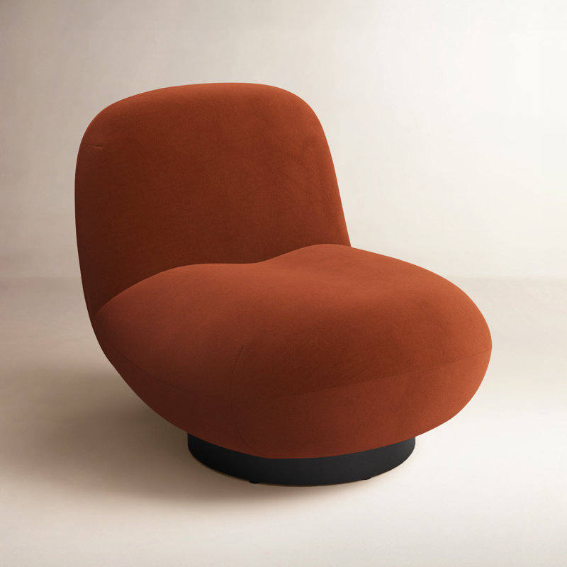 Fauteuil de chambre Portsmouth, Velours rouille