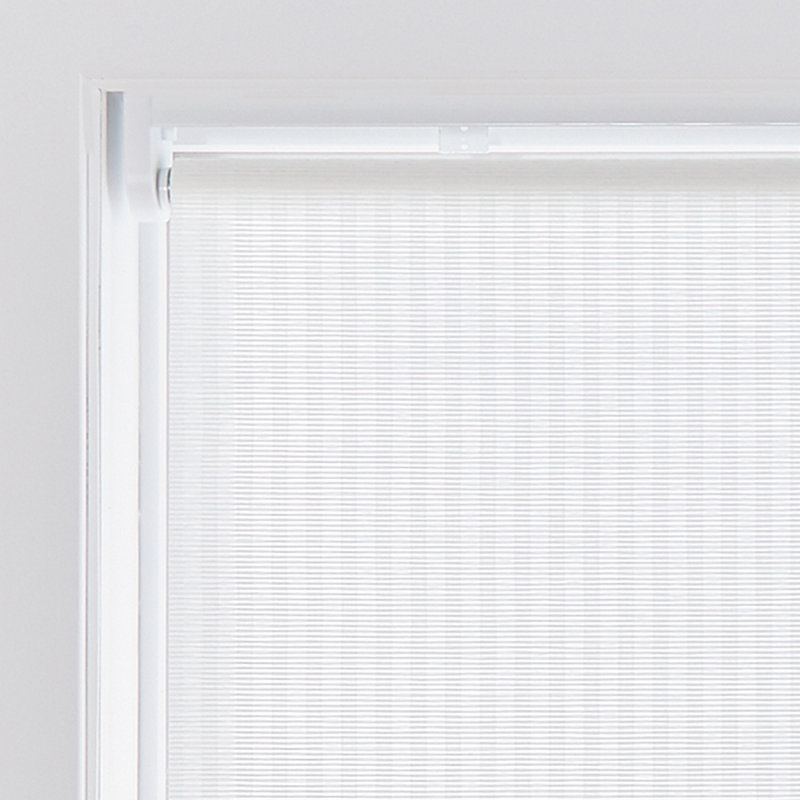 Rideau roulant en lin Origami, Blanc, L 39 po x L 64 po