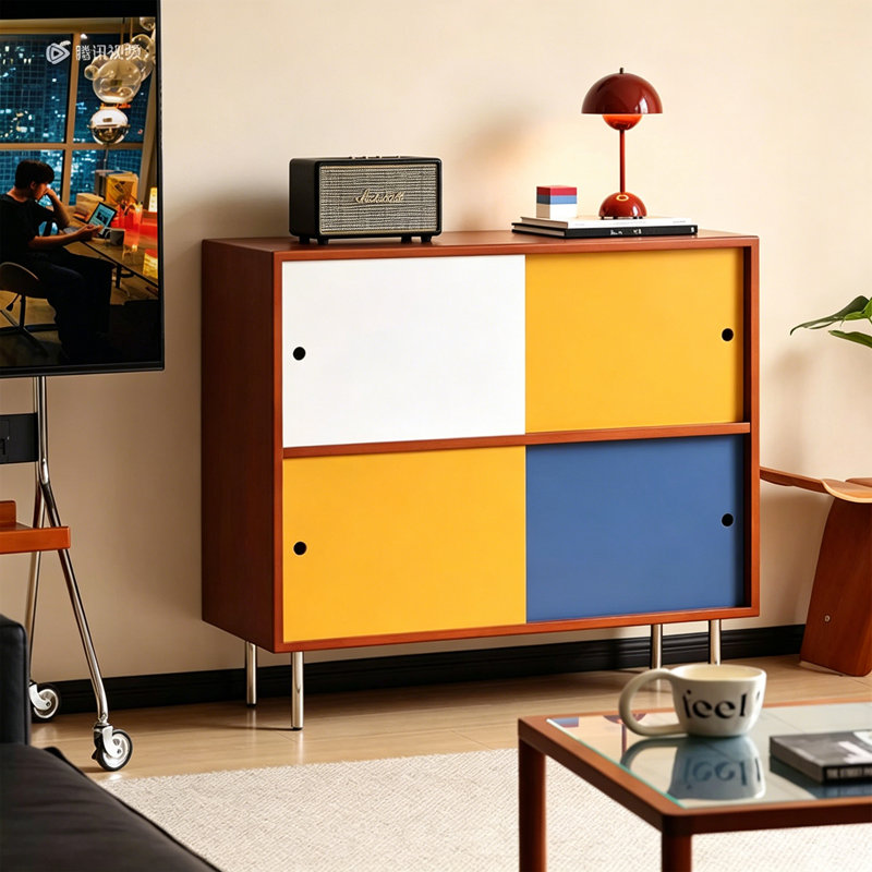Armoire d'appoint à porte coulissante et couleur