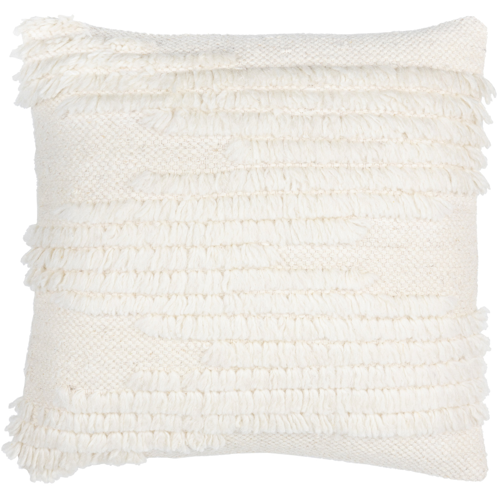 Emberly Ruffled Throw Pillow, Polyester/Polyfill, 18" x 18"
