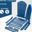 Chaise de patio pliante en bois massif avec grain, bleu marine, confortable et, pour le style détente de la pelouse, assise en plein air