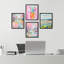 «Vibrant Landscape And Pineapple Colorful», impression sur papier encadrée de 4 pièces-97782390-97782391
