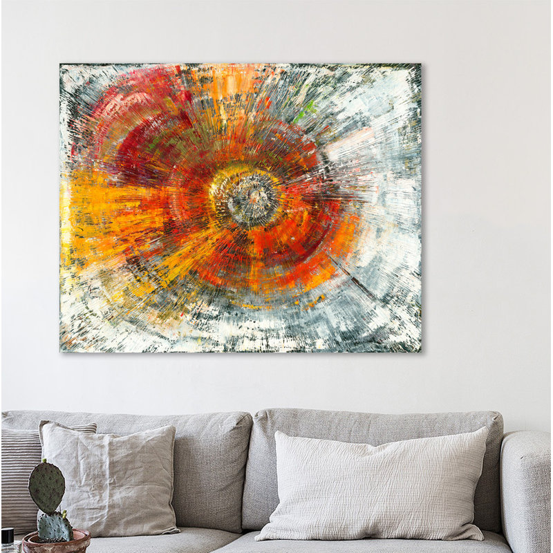 « explosion », reproduction de peinture à l’acrylique sur toile tendue, H 24 po x l 30 po x P 1,5 po