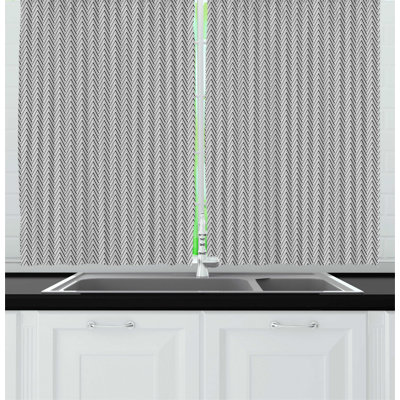Chevron Tailored Kitchen Curtain