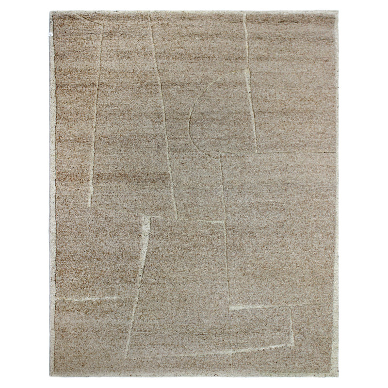 Handmade Wool Area Rug, Rectangle 6' x 9'