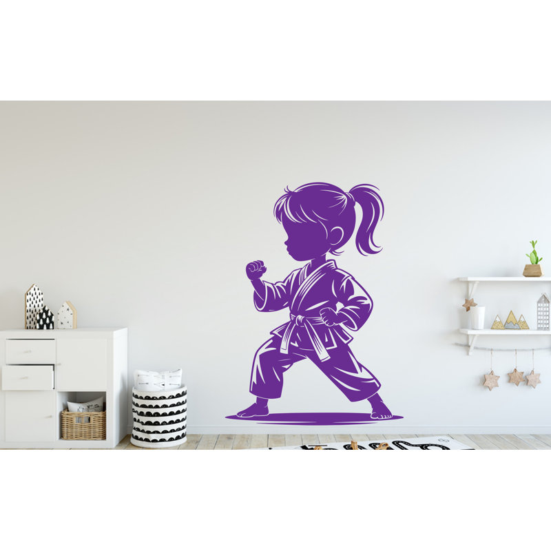 Adhésif décoratif Karaté pour fille Karaté adhésif pour enfant, H 29 po x l 22 po, Jaune