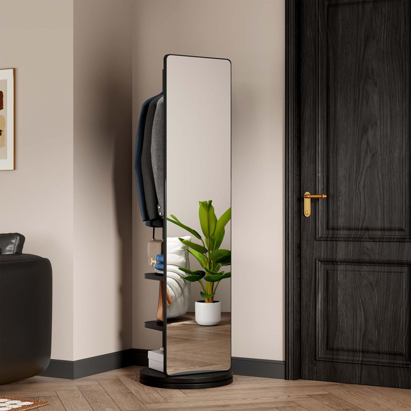 Miroir pleine grandeur, Noir, 65.75" H x 17.72" W