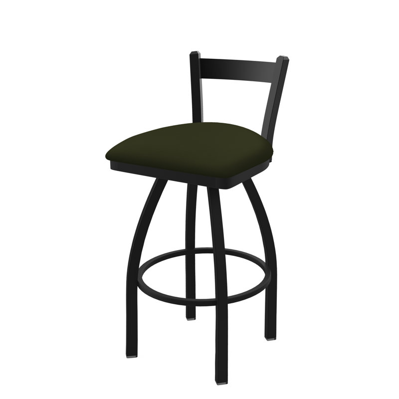 821 Catalina Low Back Swivel Bar Stool, Canter Pine, Black Wrinkle, Counter Stool (25" Seat Height)