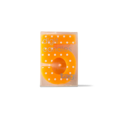 Bougie de fête à cinq chiffres à pois