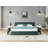 California King Size Upholstered Bed, Floor Platform Bed with 4 Drawers-2108214986