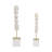 Dimetra Set of 2 PREVISE Statuary in White, Iron and Crystal 15 and 18" Resin Decorative Objects