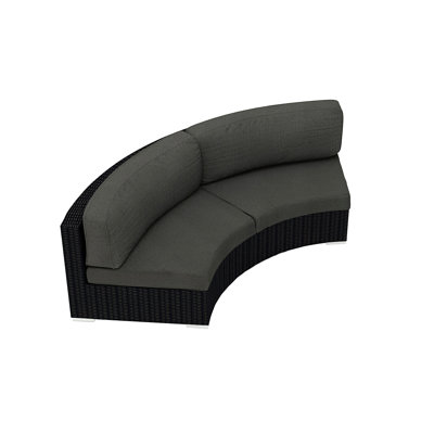 Suffern Curved Loveseat with Cushions by Wade Logan