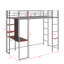 Lit mezzanine simple en acier Brinley avec bureau intégré et tablettes Mason & Marbles-1039726002