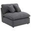 Chaise sans accoudoirs modulaire Hobo, tissu gris anthracite, 2 coussins, 38 po