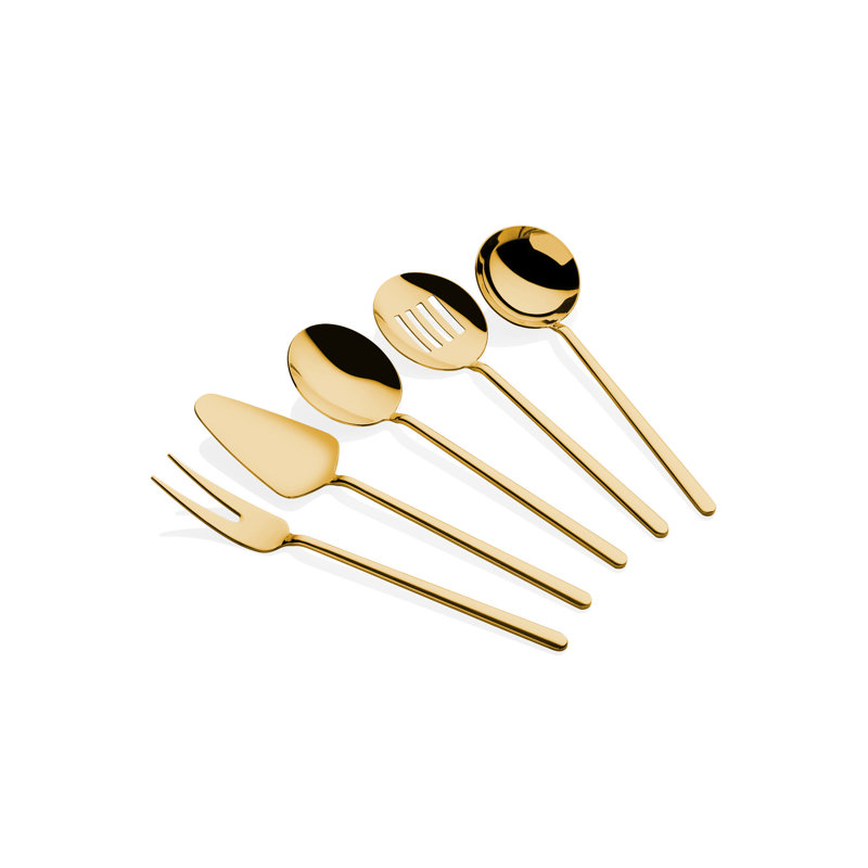 Canora Grey Attiyya 5 Utensil Set, Gold