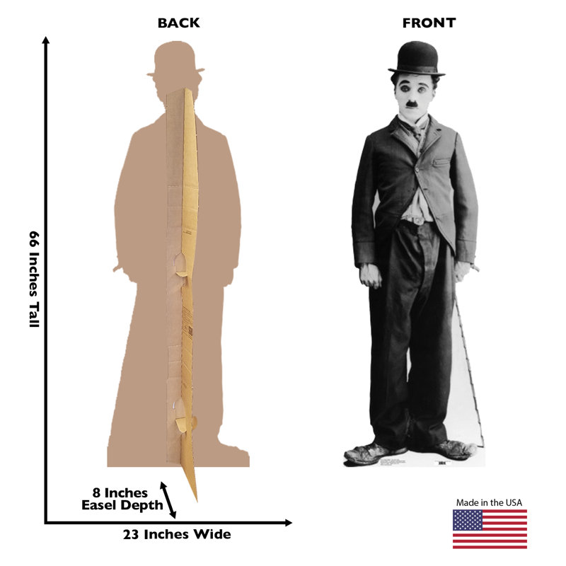 Charlie Chaplin Life-Size Black and White Cardboard Standup