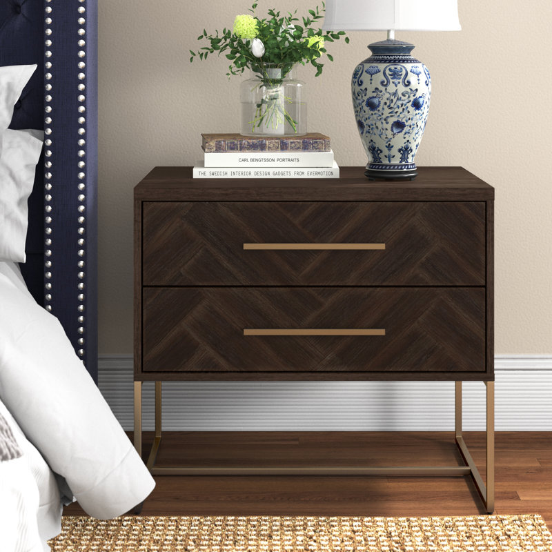 Bobby 29.5 " W Bachelor's Chest Nightstand, Rustic Java